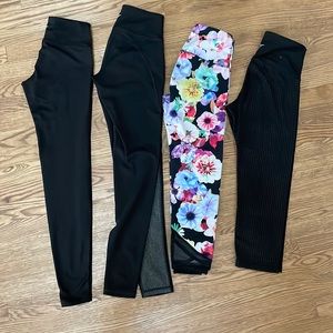 Four pair of XS Old Navy active leggings